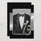 75e uitnodiging ter gelegenheid van de verjaardag (Voorkant / Achterkant)