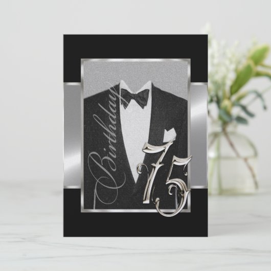 75e uitnodiging ter gelegenheid van de verjaardag (Staand voorkant)