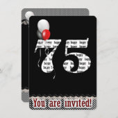 75e uitnodiging ter gelegenheid van de verjaardag (Voorkant / Achterkant)