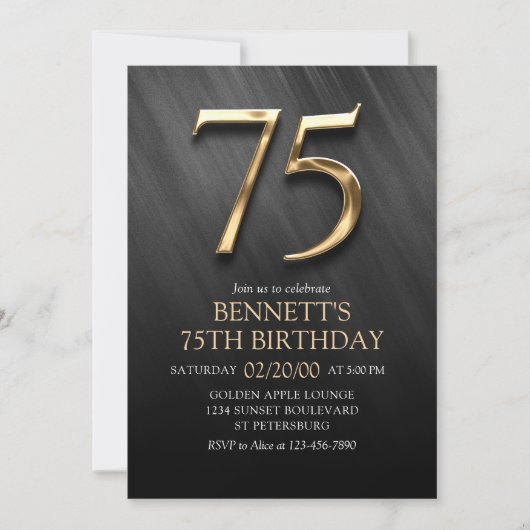 75e uitnodiging ter gelegenheid van de verjaardag (Voorkant)