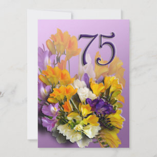 75e uitnodiging van de Birthday Party - Bouquet