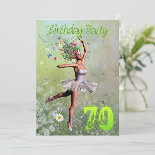 75e uitnodiging van de partij van Birthday (Staand voorkant)