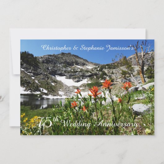 75e uitnodiging voor het Jubileum van bruiloft, wi (Voorkant)