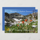 75e uitnodiging voor het Jubileum van bruiloft, wi (Voorkant / Achterkant)