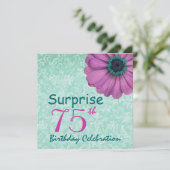 75e URPRISE Birthday Feminine Squares F75Z Kaart (Staand voorkant)
