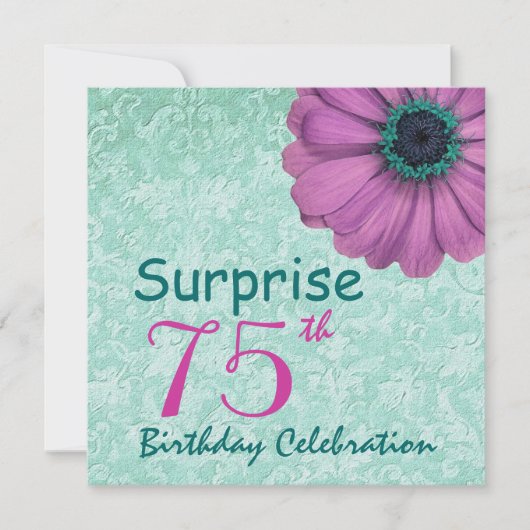 75e URPRISE Birthday Feminine Squares F75Z Kaart (Voorkant)