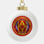 75e veldartillerie-brigade keramische bal ornament (Voorkant)