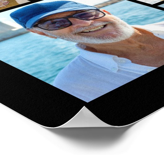 75e Verjaardag 100 Foto's Zwart Goud Proost op Jaa Poster (Hoek)