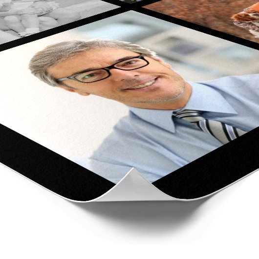 75e verjaardag 18 foto's 75 jaar in de maak poster (Hoek)