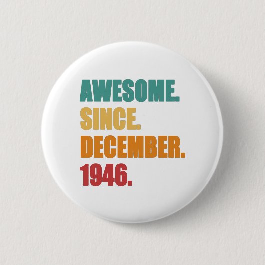 75e  verjaardag 1946 december ronde button 5,7 cm (Voorkant)