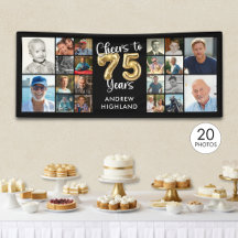 75e verjaardag 20 foto collage Proost op 75 jaar