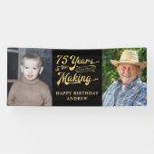 75e verjaardag 2 foto's 75 jaar in de maak spandoek (Horizontaal)