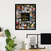 75e verjaardag 42 fotocollage JAREN IN DE MAAK Poster (Thuiskantoor)