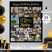 75e verjaardag 55 foto collage JAAR IN DE MAKING Poster