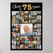 75e Verjaardag 55 Fotocollage Proost op 75 Jaar Poster (Voorkant)
