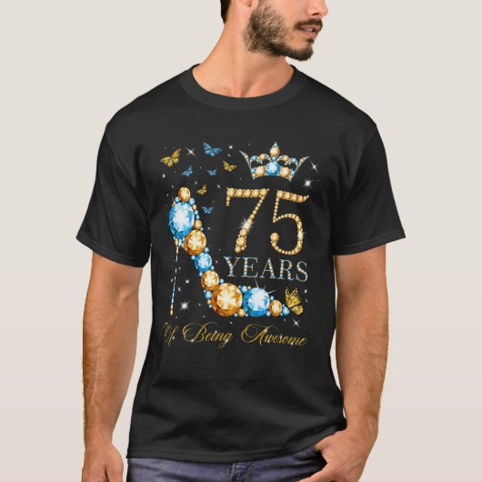 75e verjaardag 75 jaar Geweldige 75 jaar T-shirt (Voorkant)