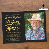 75e verjaardag 75 JAAR IN HET MAKEN van zwart goud Kaart