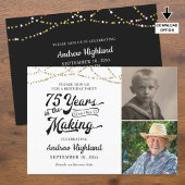 75e verjaardag 75 JAAR IN HET MAKEN van zwart goud Kaart