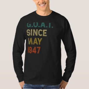 75e verjaardag 75 jaar oude geit sinds mei 1947 t-shirt