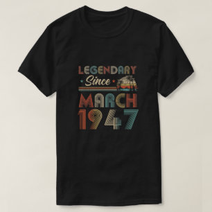 75e verjaardag 75 jaar oude wettige datum sinds 1 t-shirt