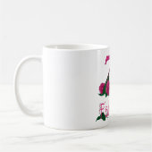 75e verjaardag 75 roze roze mok van rozenbloem (Links)