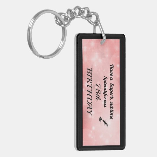 75e verjaardag Acrylische Sleutelhanger (Voorkant Links)