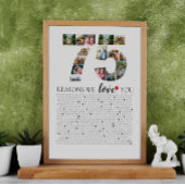 75e verjaardag Alle redenen waarom we van je houde Poster