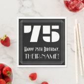 75e verjaardag: Art Deco geïnspireerd look "75" +  Servet (Insitu)