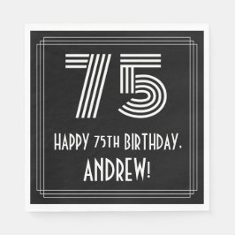 75e verjaardag: Art Deco geïnspireerd look "75" +  Servet