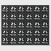 75e verjaardag - Art Deco Geïnspireerde look "75", Cadeaupapier (Vlak)