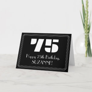 75e verjaardag: Art Deco Geïnspireerde look "75" e Kaart