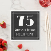 75e verjaardag ~ Art Deco geïnspireerde look "75", Servet (Insitu)