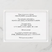 75e verjaardag: Art Deco Kijk "75" en naam Folie Uitnodiging (Achterkant)