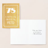 75e verjaardag ~ Art Deco stijl "75" & aangepaste  Folie Kaarten (Display)