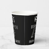 75e verjaardag: Art Deco Style + aangepaste naam Papieren Bekers (Rechts)
