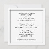 75e verjaardag: Art Deco Style met aangepaste naam Kaart (Achterkant)