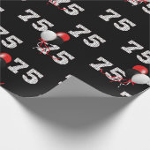 75e verjaardag ballon boeket inpakpapier (Hoek)