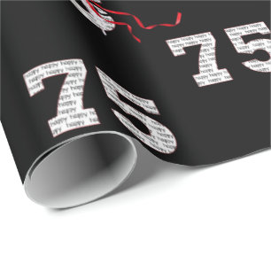 75e verjaardag ballon boeket inpakpapier