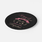 75e verjaardag beter met leeftijd papieren bordje (Gekanteld)