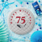 75e verjaardag Bord Golfbalpapier (Feest)