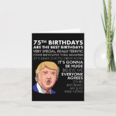 75e verjaardag cadeau Funny Trump Quote Shirt voor Kaart (Voorkant)