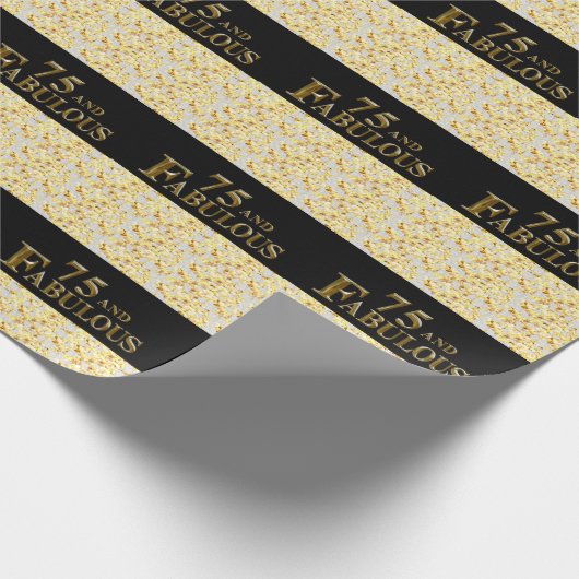 75e verjaardag cadeaupapier (Hoek)