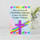 75E VERJAARDAG CHRISTELIJKE UITNODIGING (Staand voorkant)