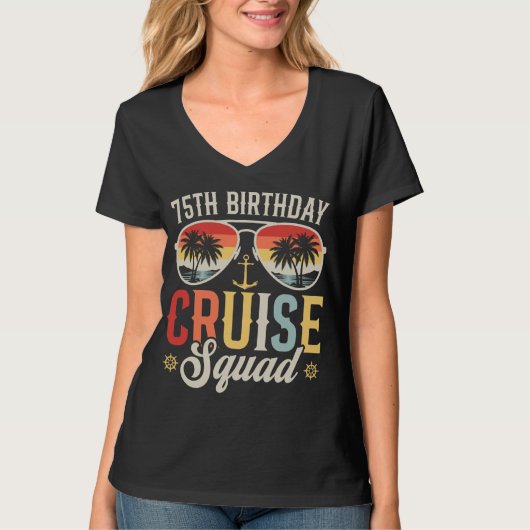 75E Verjaardag Cruise Squad Familie Matching Vrouw T-shirt (Voorkant)