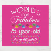 75e verjaardag De meest verbluffende kleurrijke Pa Bier Etiket (Enkel label)