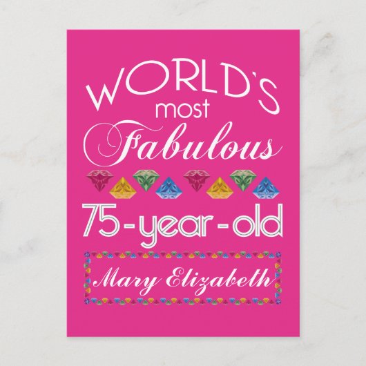 75e verjaardag De meest verbluffende kleurrijke Pa Briefkaart (Voorkant)