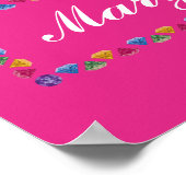 75e verjaardag De meest verbluffende kleurrijke Pa Poster (Hoek)