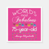 75e verjaardag De meest verbluffende kleurrijke Pa Servet (Voorkant)