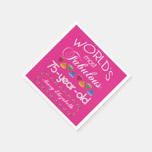 75e verjaardag De meest verbluffende kleurrijke Pa Servet (Hoek)