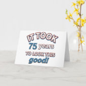 75e verjaardag design kaart (Gele Bloem)